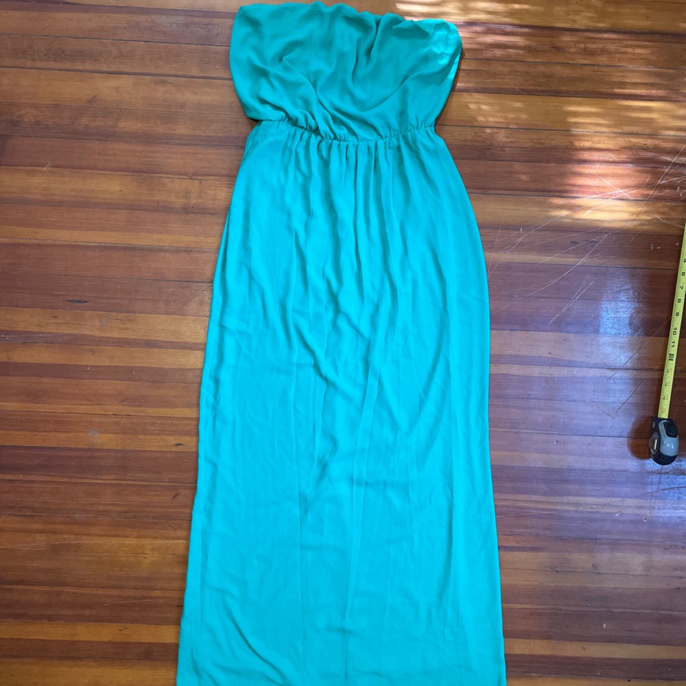Asymmetrical Strapless Maxi